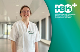 Greta Neumann, FSJlerin in der Klinik für Unfallchirurgie und Physikalische Medizin des HBK am Standort Zwickau